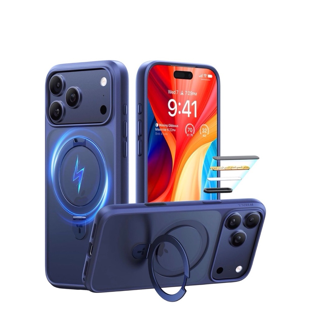 TORRAS Magnetic Case for iPhone 17 Pro – Deep Blue